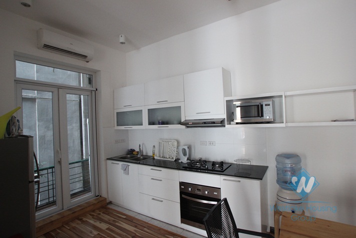 Bright duplex apartment for lease in Westlake area, Hanoi, fully furnished.